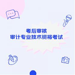 考后審核丨2024年度審計(jì)專(zhuān)業(yè)技術(shù)資格考試